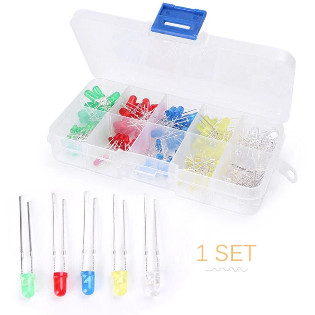 150 pz luce LED 3 mm 5 mm bianco rosso verde giallo set diodi emettitori assortiti fai da te