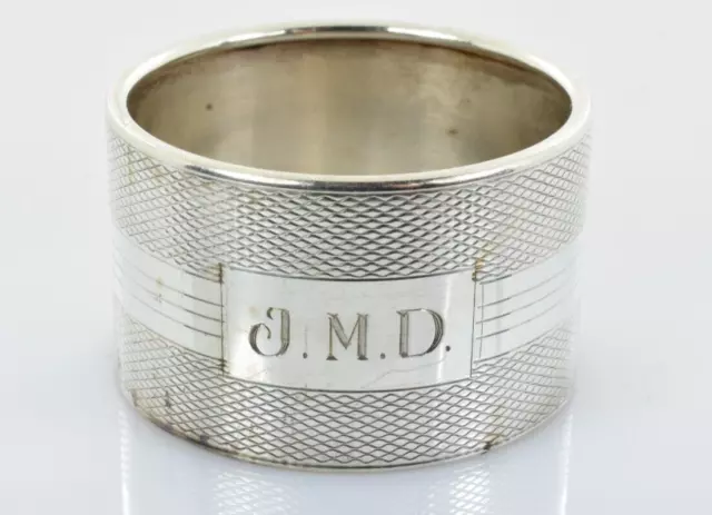 B&Co Napkin Ring Sterling Silver - Monogrammed JMD