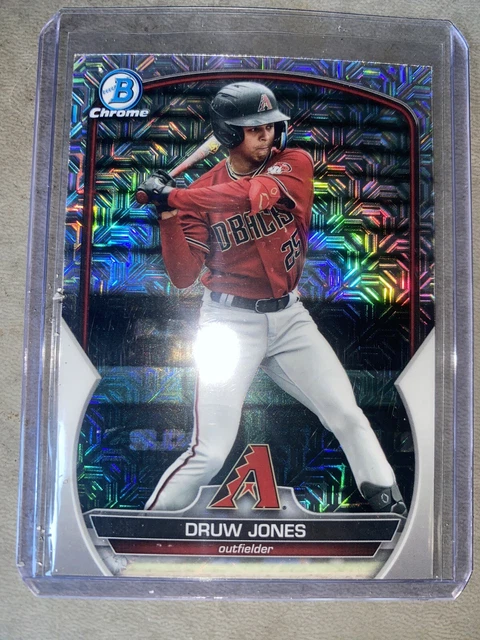 2023 Bowman Chrome DRUW JONES #BCP-249 Prospect MOJO Mega Box Refractor