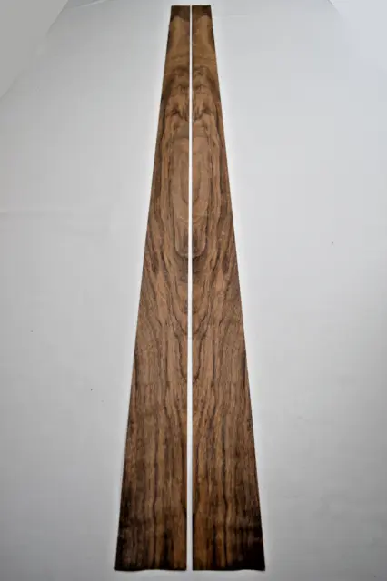 Chapa de nogal europea - 2 hojas de madera real - 2550 mm x 100 mm