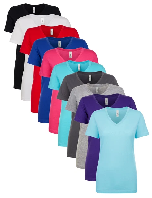 Donna Next Level Donna Ideale Misto Cotone VScollo V T-Shirt Tee