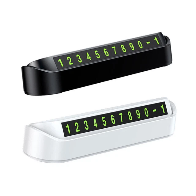 Luminous Car Temporary Stop Parking Telephone Number Card Sticker License Plate