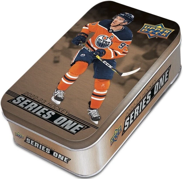 2022/23 Upper Deck Series 1 Hockey Factory Sealed Collectors TIN-YOUNG GUN RCS
