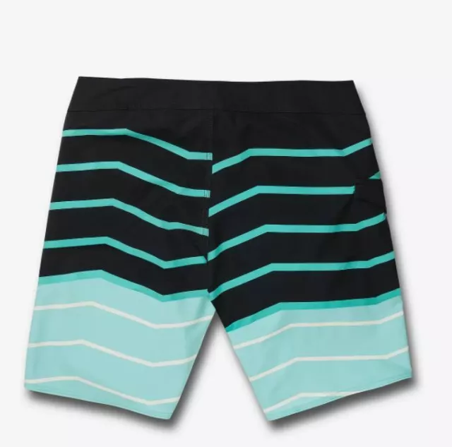 Volcom Big Boy's Blue Mod Swipe Stripe Boardshorts, 27 ( 14)