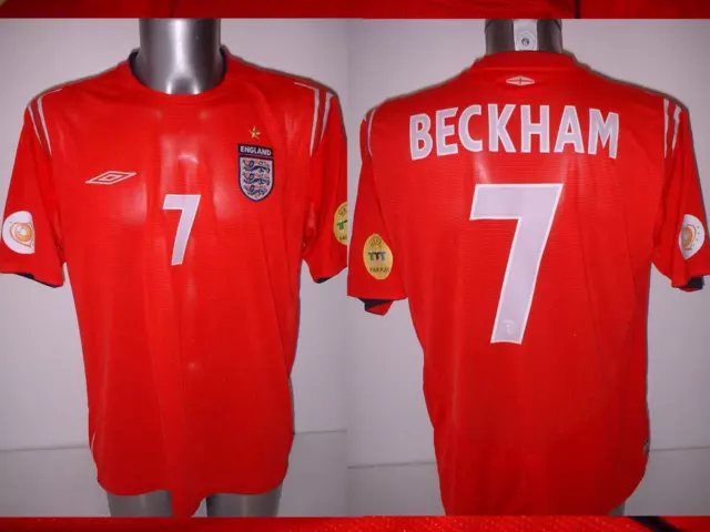 England David Beckham Fußball Fußball Shirt Trikot Uniform UMBRO Large & XL