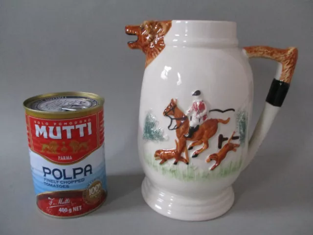 Vintage PPC Portland Pottery Fox Jug Hunting Theme Milk Ale Water Jug, 1 ½ Pints 2