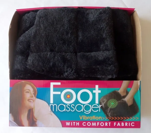 Peluche noir vibration masseur de pieds tissu confort - piles AA non incluses