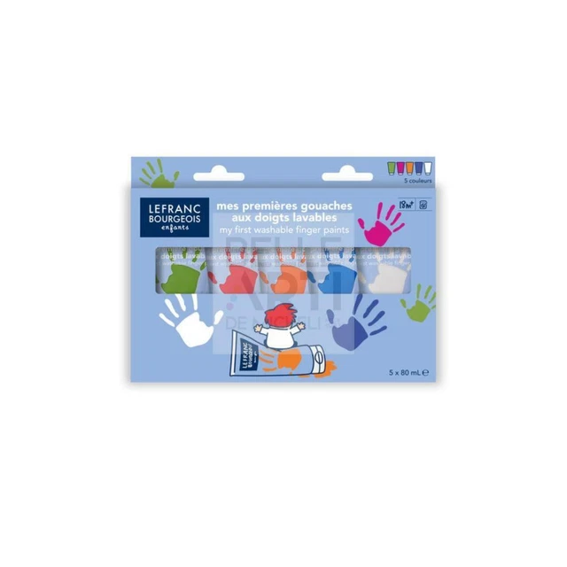 Tempera de Dedos Lavable "Enfants" L&B Set" Fun" 5Pz De 80ML