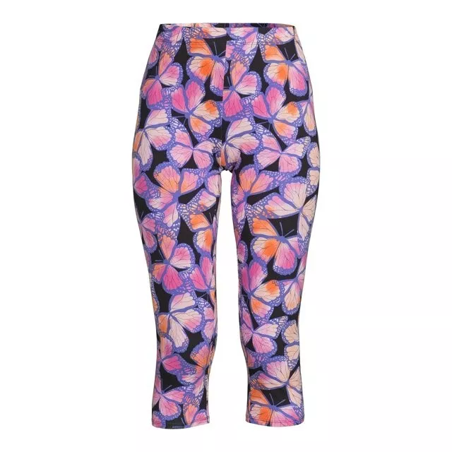 NO BOUNDARIES JUNIORS Capri Leggings Multi Color Size S ( 3-5 ) £8.50 -  PicClick UK