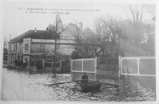 95 Argenteuil - Les Inondations de Janvier 1910 - Le Quai de Seine