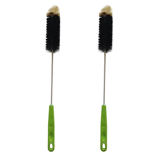 Qisan Lot De 2 Brosses Nettoyage Long Manche - Bouteilles, Pots, Casseroles - Bleu