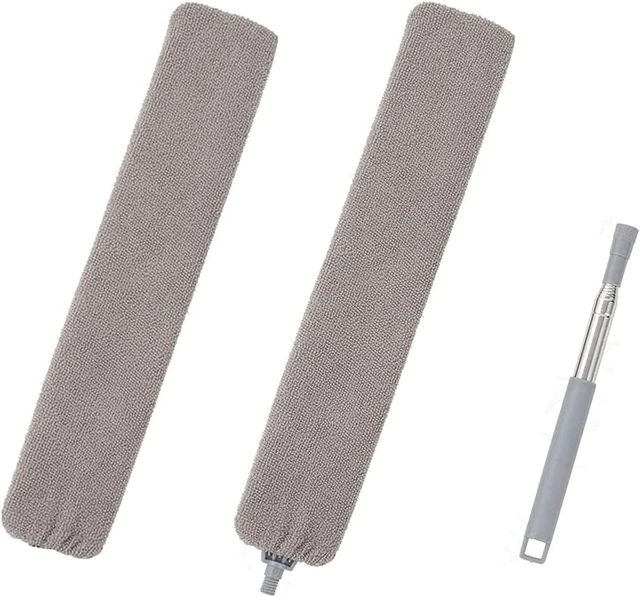 Spazzola Cattura Polvere In Microfibra - Asta Allungabile Fino A 130 Cm, Lavabile