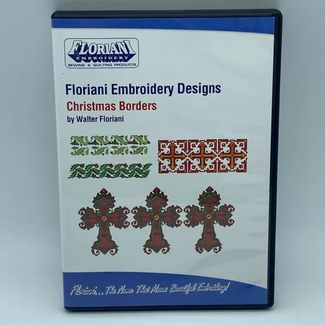 "Floriani diseños de bordado ""Fronteras de Navidad"" máquina software vacaciones 2012