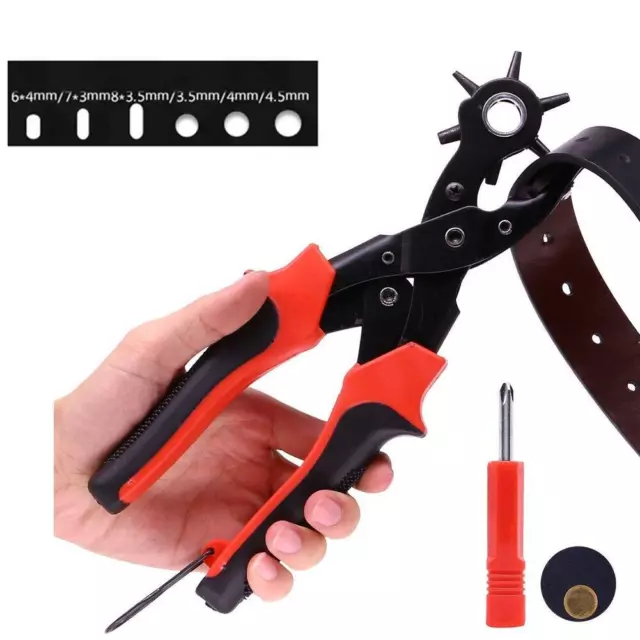 Leather Hole Punch Tool Set, Punch Plier Kit, Belt Hole Puncher for Leather, ...