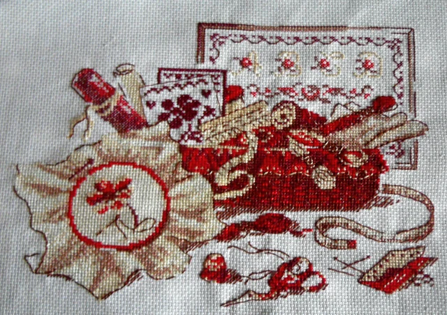 BRODERIE POINT DE croix panier de brodeuse EUR 35,00 - PicClick FR