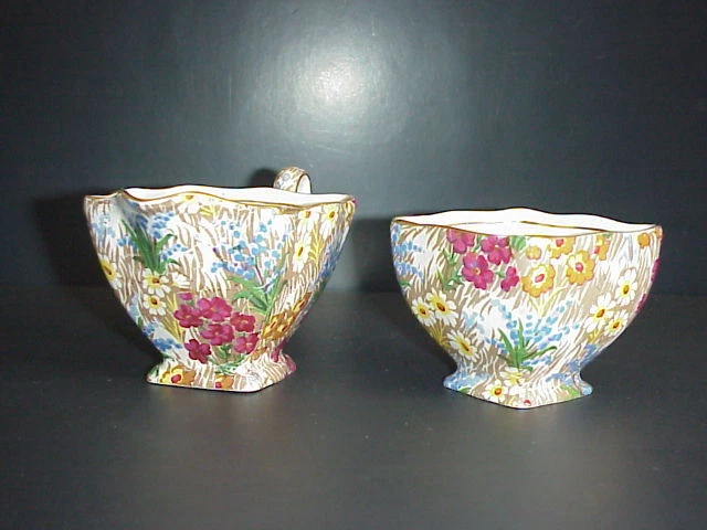 Royal Winton Grimwades Sugar & Creamer Set Marguerite Chintz