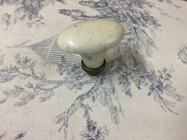 Bouton de porte en céramique française vintage - poignée - récupéré récupéré