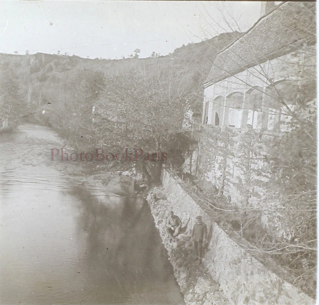 France Paysage Rivière Photo Stereo Plaque de verre VR11P  