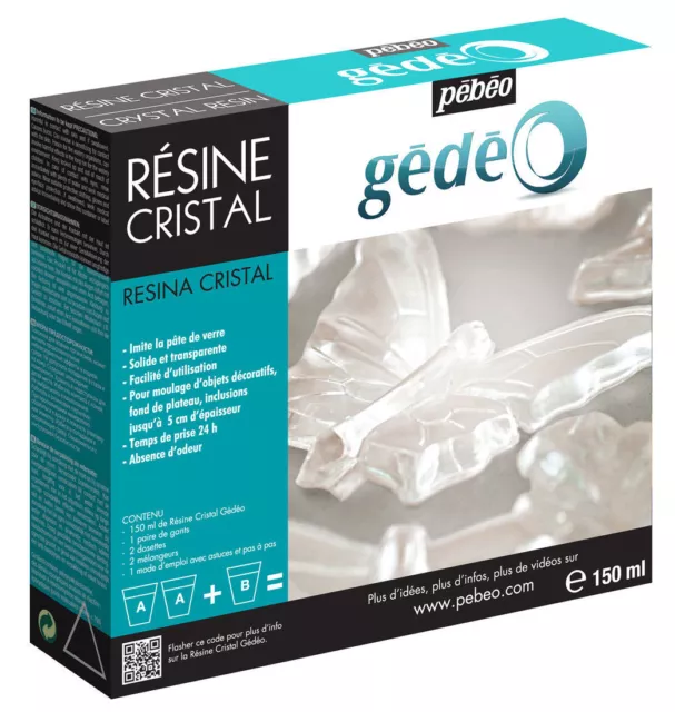 PEBEO GEDEO CRYSTAL CLEAR RESIN & HARDENER 150ml KIT GLASS EFFECT CASTING CRAFT