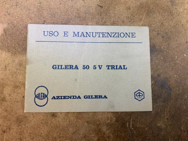 MANUALE USO E MANUTENZIONE GILERA 5V Trial