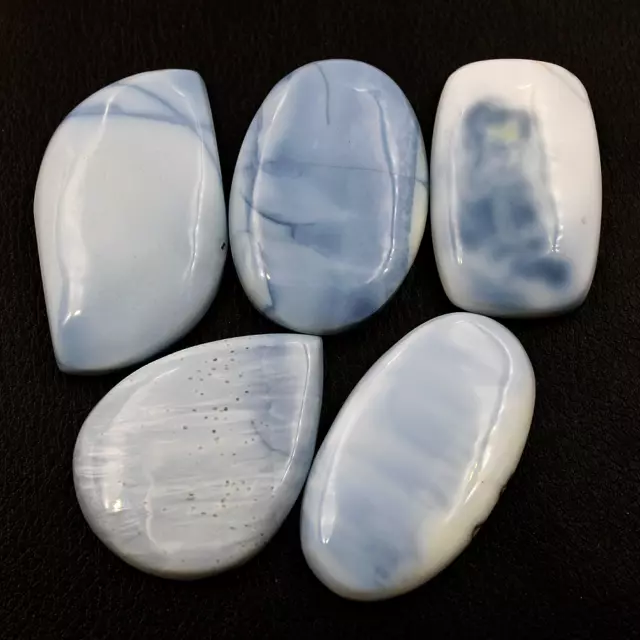 302 Cts Natural Blue Opal Untreated 38mm-45mm Huge Cabochon Loose Gemstones Lot