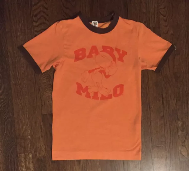 A Bathing Ape Baby Milo Tee Shirt Ladies XS Orange