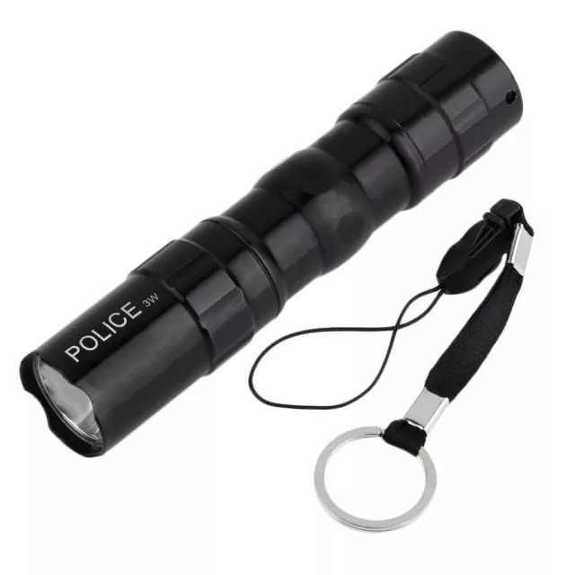 Portable Ultra Bright 3W Police Style Waterproof LED Mini Flashlight Torch Light