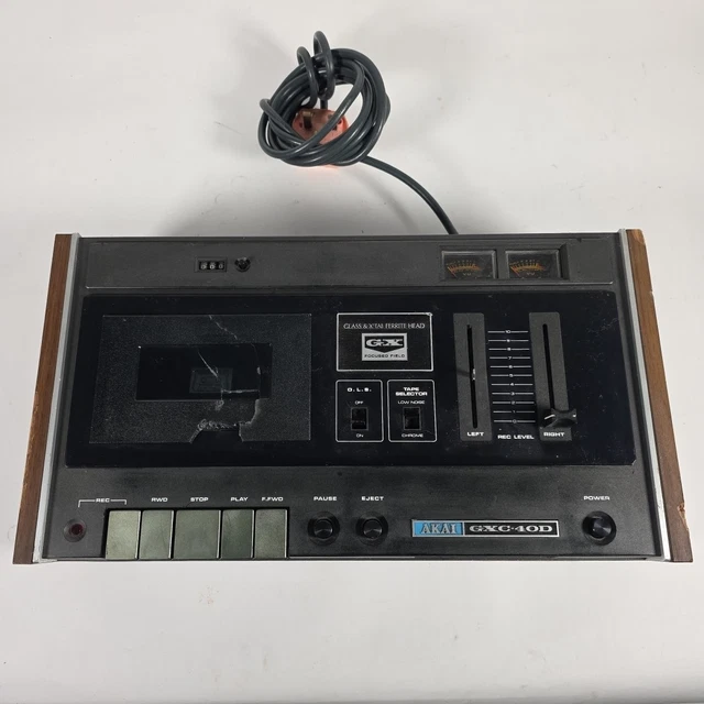 Akai GXC-40D Vintage Cassette Deck Working See Condition