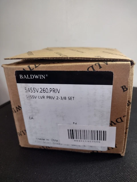 Baldwin  Privacy Door Lever Set with 5048 Rose from the Estate Collection