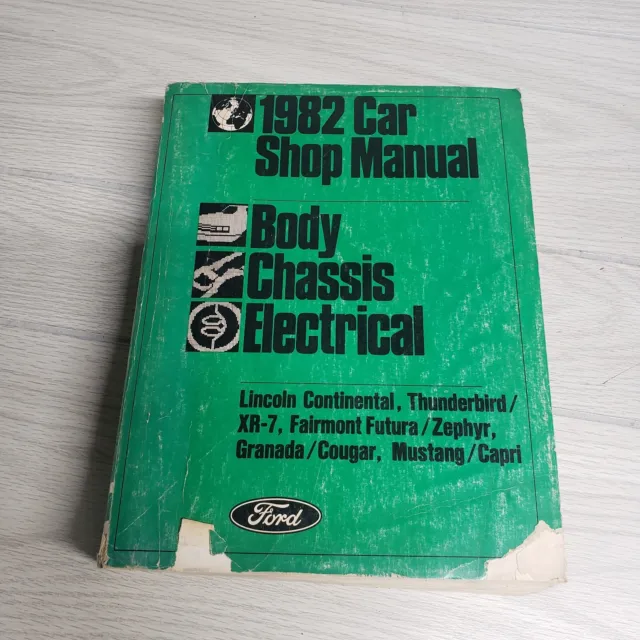 1982 Ford Car Shop Service Repair Manual Lincoln Town Car Mercury Continental