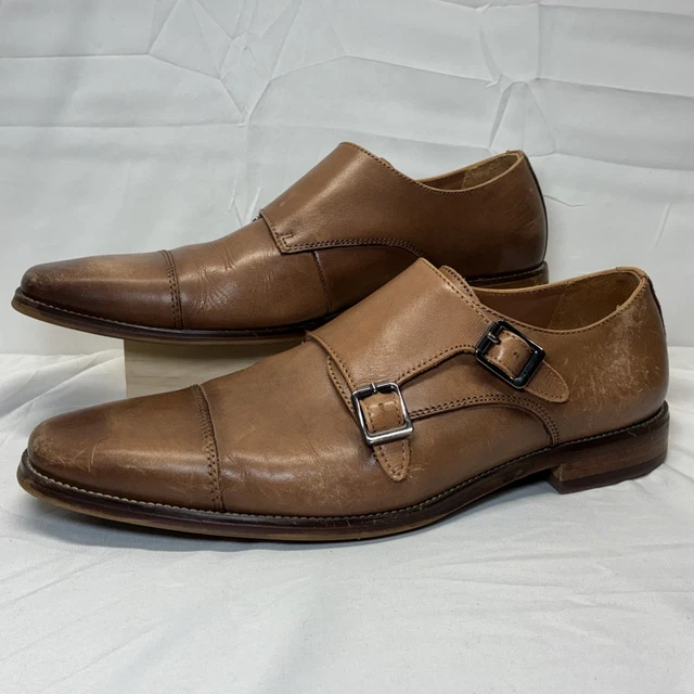 ALDO UNERRALLAN BROWN Leather Monk Strap Dress Shoes US Mens  display picture 3