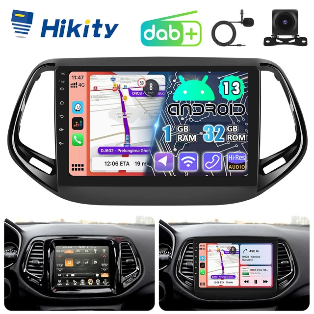 Rückfahrkamera Wifi GOHHDL Android 15 Autoradio Für Jeep Compass 2017-2020 - 10.1 Zoll Touchscreen Mit CarPlay & Rückfahrkamera Android Radio 2din