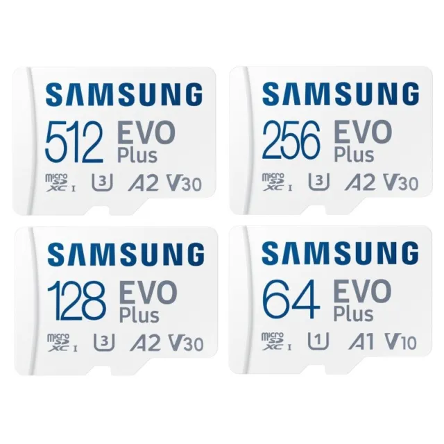 Samsung EVO Plus 2021 512Go 258Go 128Go 64Go MicroSD SD SDXC Carte Mémoire NEUF