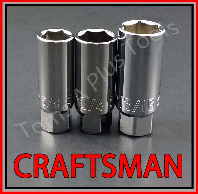 CRAFTSMAN HAND TOOLS 3pc 3/8 spark plug ratchet wrench socket set 5/8 3