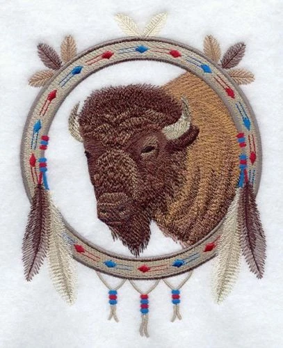 Embroidered Sweatshirt - Buffalo Dream Catcher A4823