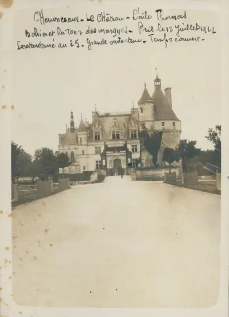 France, Château de Chenonceau, 1922, Vintage silver print vintage silver print