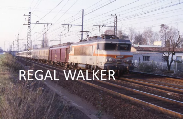 Original 35Mm Sncf French Railway Slide Loco - Bb 7245 Fenouillet 1982