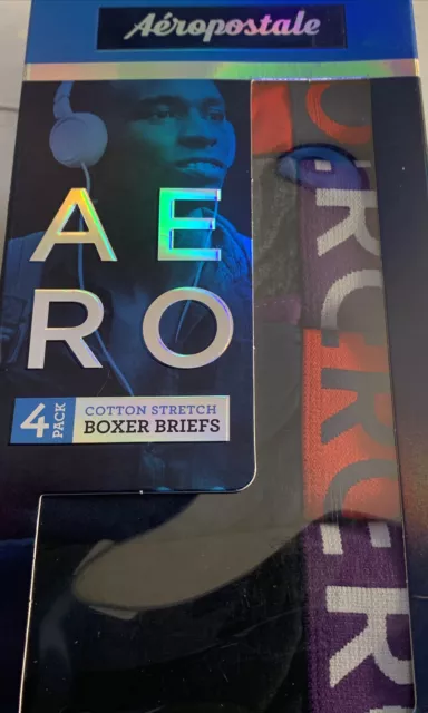 AEROPOSTALE Mens Boxer Briefs 4 Pack Cotton Stretch Boxer Briefs Underwear