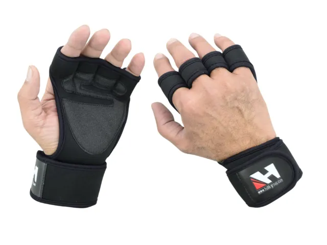 Gym Gloves Weight Lifting Fitness Bodybuilding Training Crossfit Leather Gloves