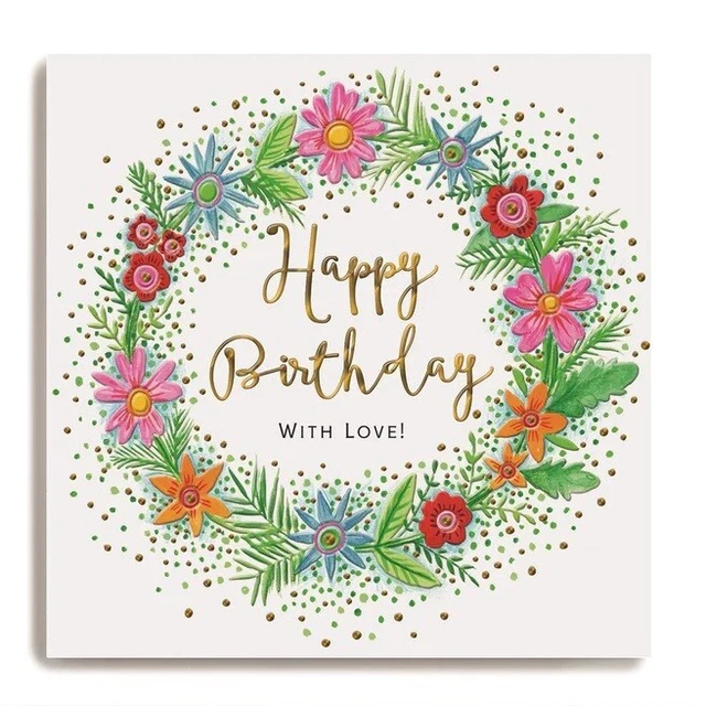KRANZ MIT LIEBE alles Gute zum Geburtstag Karte Janie Wilson