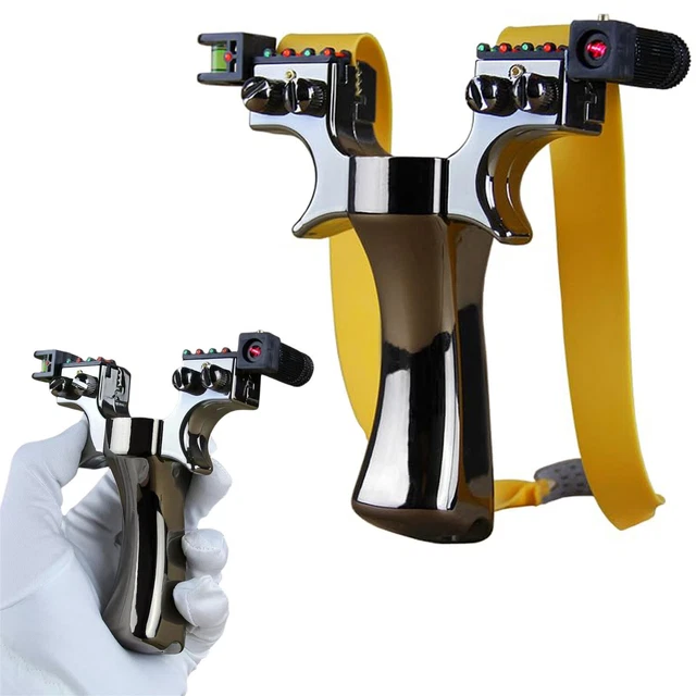 SLINGSHOT POWERFUL STAINLESS Steel Catapult Sling Shot Outdoor Hunting