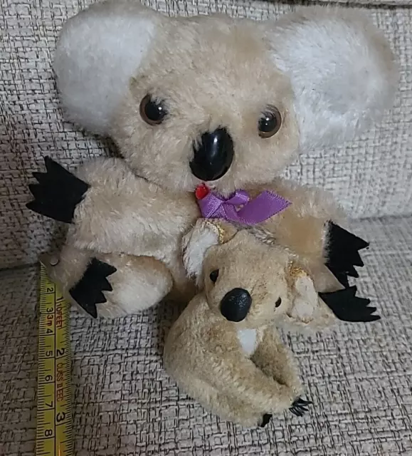 Vintage Soft Toy Koala Bears 1 Grips (no CE labels)