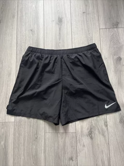 Nike Mens Dri Fit Shorts Size XXL Black Brief Lined With Pockets Great Condition