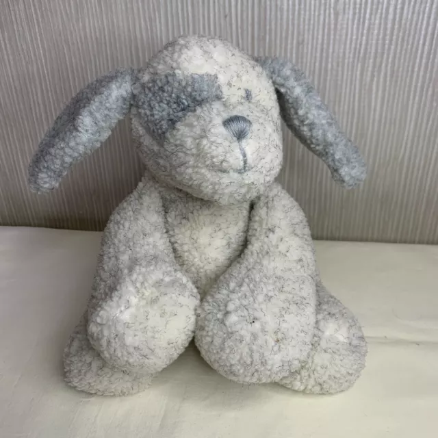 Happy Horse Dog Plush Soft Toy White Grey 2000 Vintage 30cm 12"