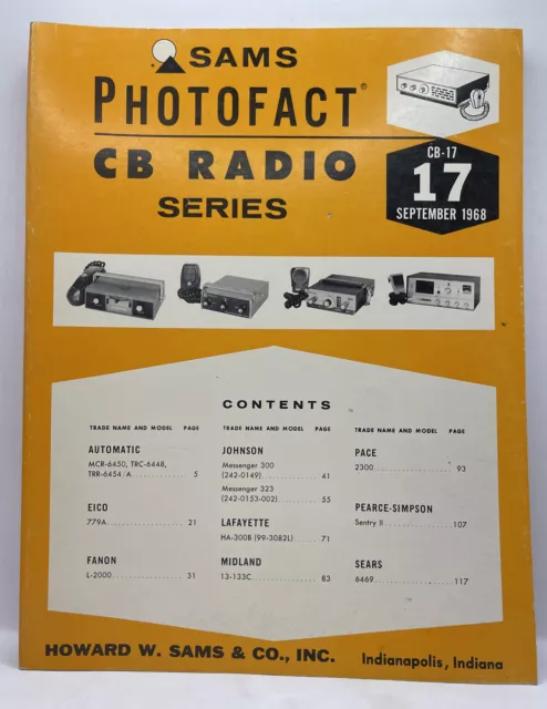 Sams Photofact CB Radio Series Service Repair Manual Book Guide Schematic # 18