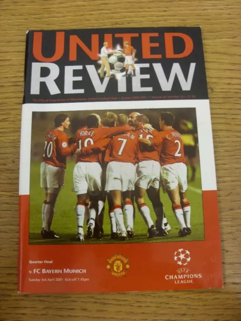 03/04/2001 Manchester United v Bayern Munich [Champions League] . Thanks for vie