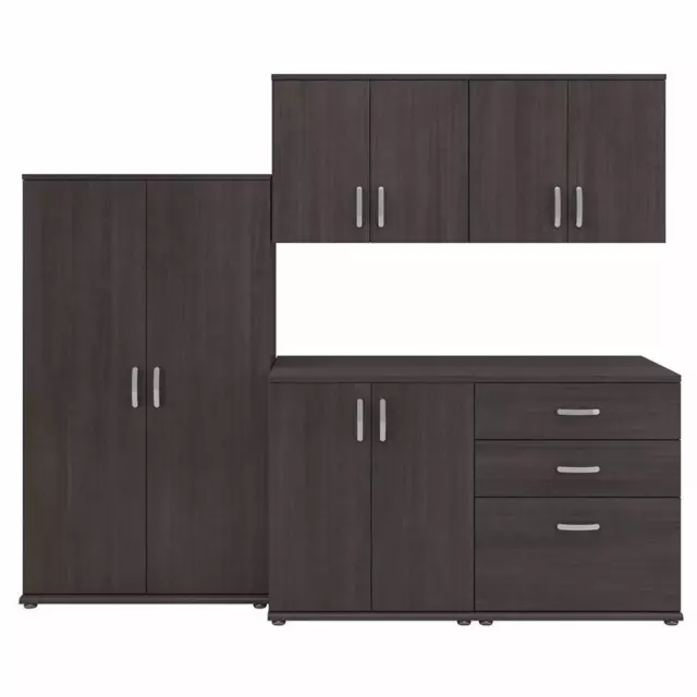 Universal 5 Piece Laundry Room Storage Set in Storm Gray - Engineered Wood