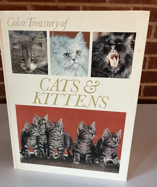 Vintage 1973 Color Treasury Of Cats And Kittens Crescant Books Hardcover Read