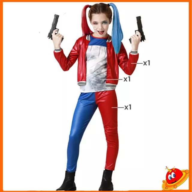 Costume Carnevale Bambina Harley Quinn IN VENDITA! - PicClick IT