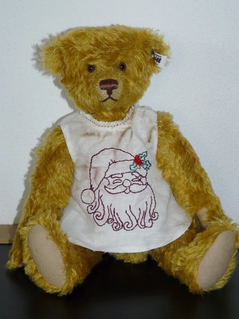 CHRISTMAS SHIRT with hand embroidery, for collectible teddies & dolls